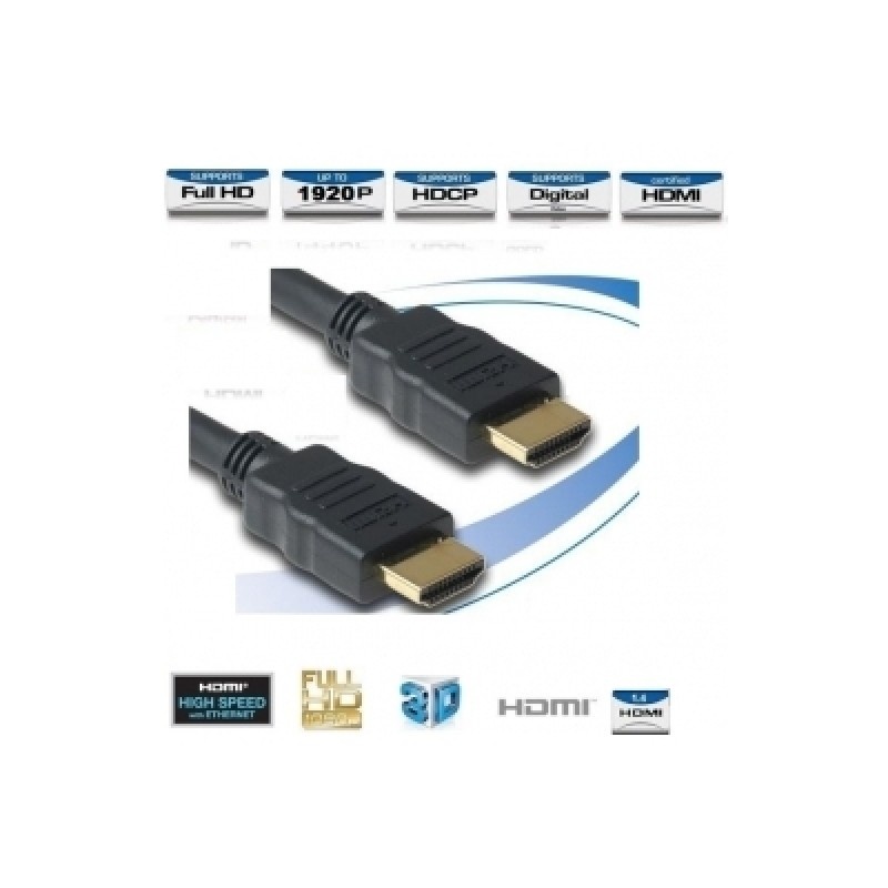 gesponsord Vesting Verbinding HDMI Kabel 1.4 High Speed Ethernet 1.5m (Gold Coated)