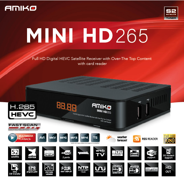 Amiko Mini HD265 satelliet ontvanger