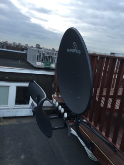 Commom Satellite system - Wavefield / Wavefrontier T90 dish antenna