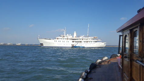 Satellite TV installation on Sherakhan charter yacht