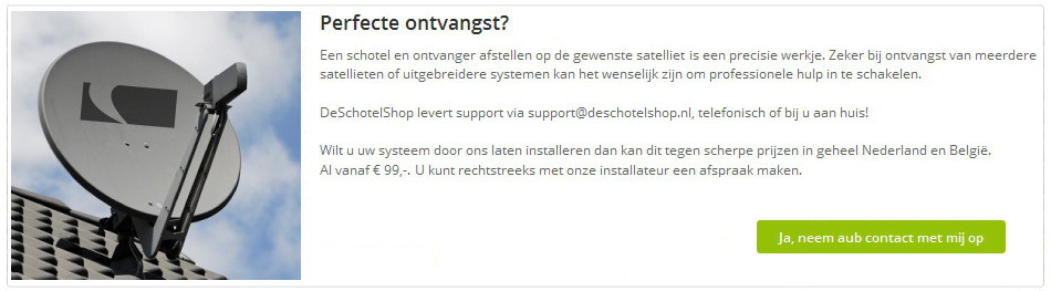 Satelliet schotel antenne installeren Satellliet tv installeren