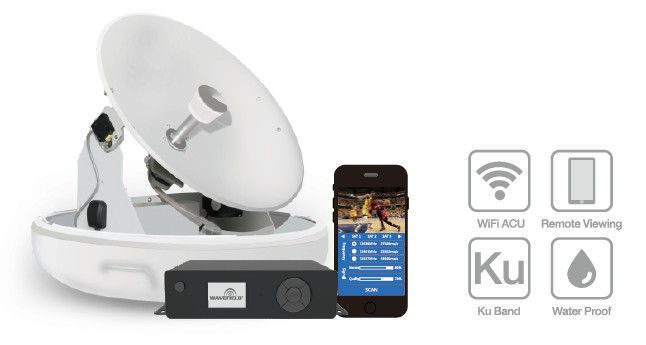 Wavefield TVRO maritime satellite TV antenna - WM45 / WM50 / WM 75 Wavefield TVRO maritime satellite TV antenna - WM45 / WM50 / WM 75